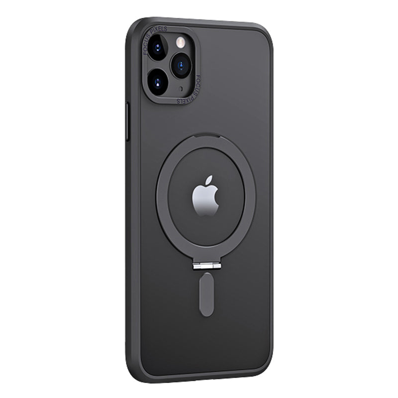 For iPhone 11 Pro 5.8 inch Drop Protection Skin-touch Phone Case Compatible with MagSafe Electroplating Camera Frame Design PC TPU Kickstand Cover For iPhone 11 Pro 5.8 inch Drop Protection Skin-touch Phone Case Compatible with MagSafe Electroplating Camera Frame Design PC TPU Kickstand Cover